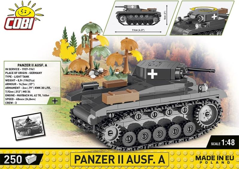 COBI Stavebnica HC WW2 Panzer II Ausf. A (COBI-2718)