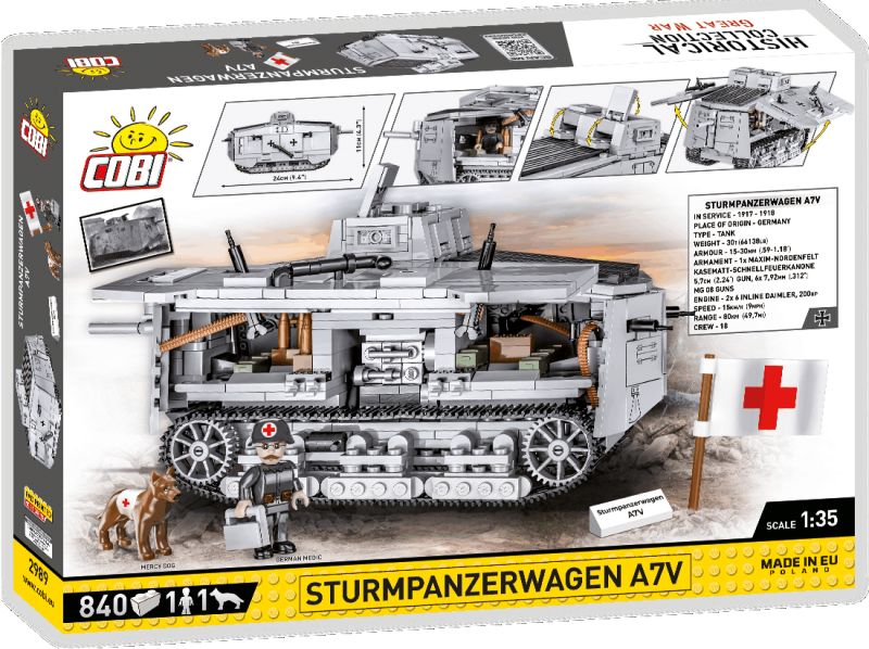 COBI Stavebnica HC GW Sturmpanzerwagen A7V (COBI-2989)