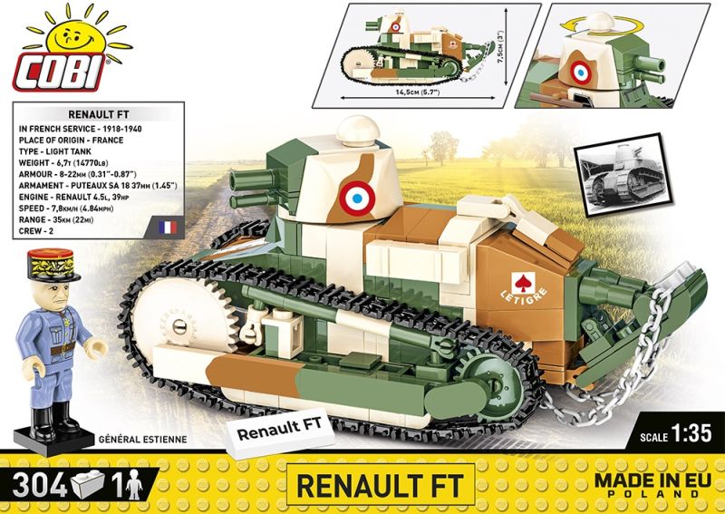 COBI Stavebnica HC GW Renault FT (COBI-2991)