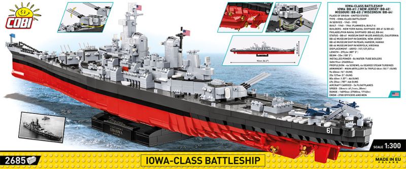 COBI Stavebnica HC WW2 Iowa-Class Battleship Executive Edition (COBI-4836)