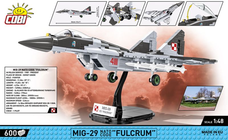 COBI Stavebnica AF MiG-29 NATO Code "FULCRUM" (COBI-5834)