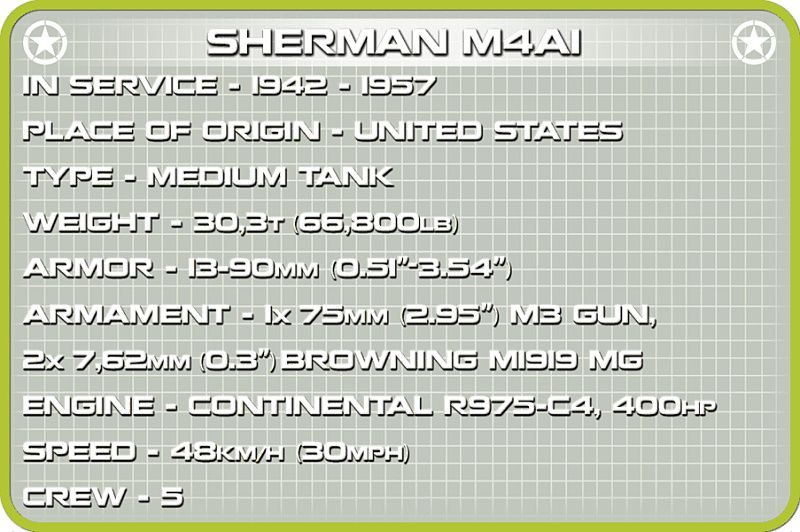 COBI Stavebnica WW2 Sherman M4A1 (COBI-2708)