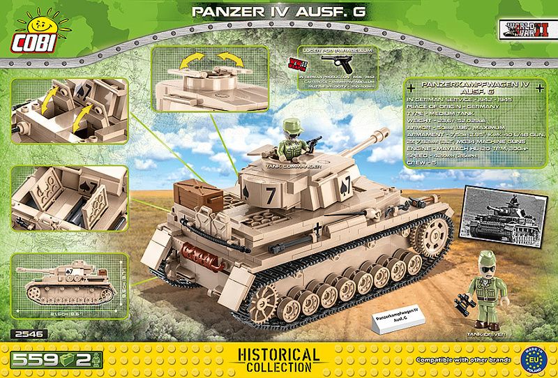 COBI Stavebnica WW2 Panzer IV Ausf. G (COBI-2546)