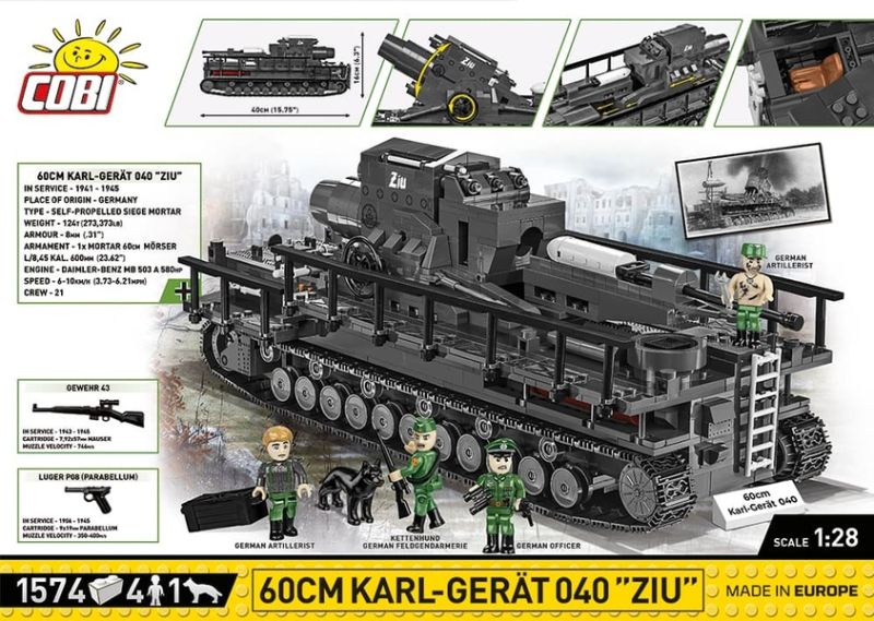 COBI Stavebnica WW2 60cm Karl-Gerät 040 "ZIU" (COBI-2560)