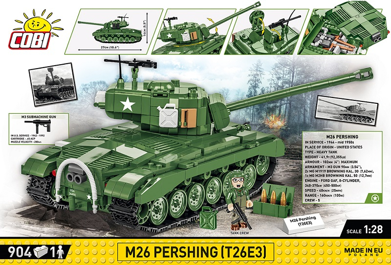 COBI Stavebnica WW2 M26 Pershing (T26E3) (COBI-2564)