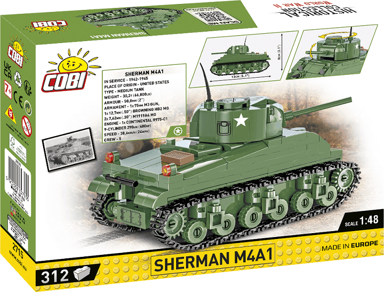 COBI Stavebnica WW2 Sherman M4A1 (COBI-2715)