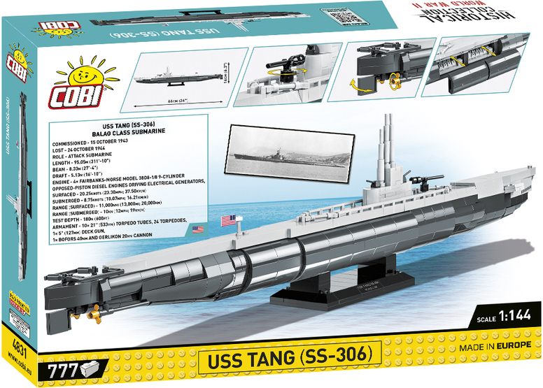 COBI Stavebnica WW2 USS Tang (SS-306) (COBI-4831)