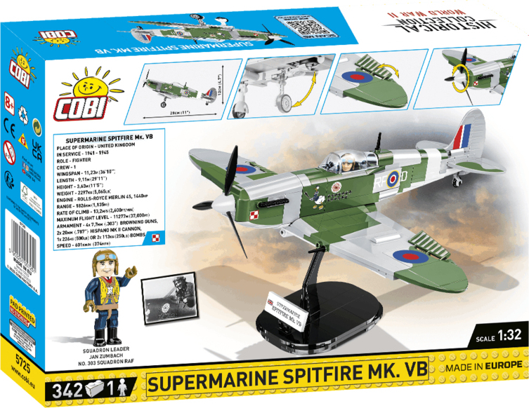 COBI Stavebnica WW2 Supermarine Spitfire MK.VB (COBI-5725)