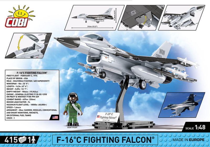 COBI Stavebnica AF F-16C Fighting Falcon v.1 (COBI-5813)