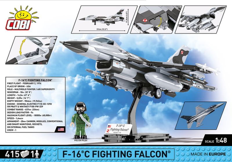 COBI Stavebnica AF F-16C Fighting Falcon v.2 (COBI-5814)
