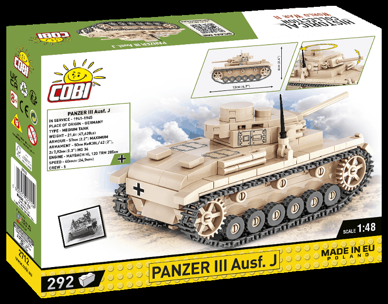 COBI Stavebnica WW2 Panzer III Ausf. J (COBI-2712)
