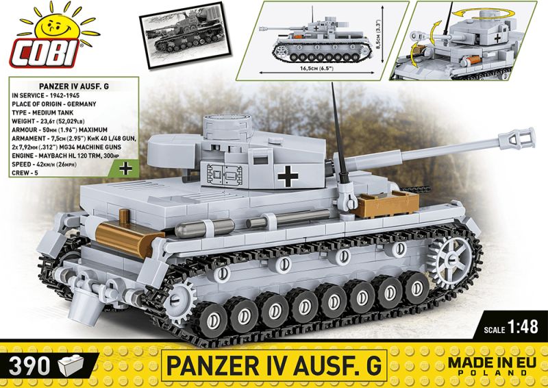 COBI Stavebnica WW2 PzKpfW Panzer IV Ausf. G (COBI-2714)
