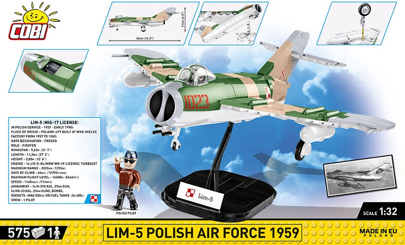 COBI Stavebnica CW LIM-5 Polish Air Force 1959 (COBI-5824)