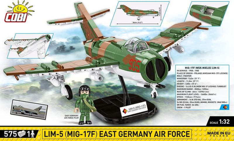 COBI Stavebnica CW LIM-5 (MIG 17-F) East Germany Air Force (COBI-5825)