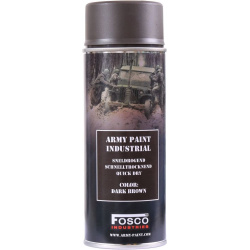 FOSCO Kamuflážna farba na zbraň, sprej 400ml - dark brown / hnedá