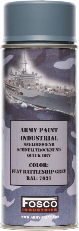 FOSCO Kamuflážna farba na zbraň, sprej 400ml - battle ship grey / battle ship śedá