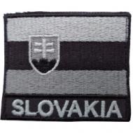 Textilná Nášivka/Patch SK vlajka + SLOVAKIA - čierna