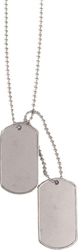 ID známka DOG TAGS strieborná, leštená