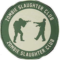 3D PVC Nášivka/Patch Zombie slaughter - olivová