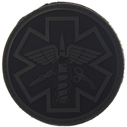 3D PVC Nášivka/Patch Para medic - čierna