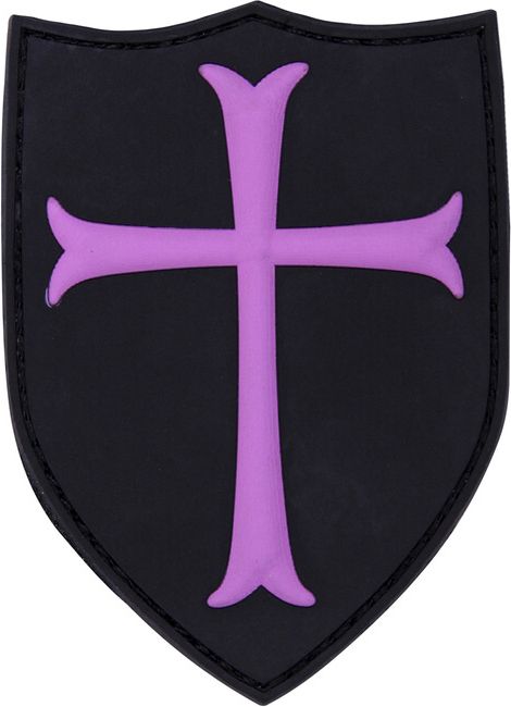 3D PVC Nášivka/Patch Crusader - ružová