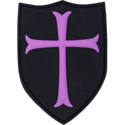 3D PVC Nášivka/Patch Crusader - ružová