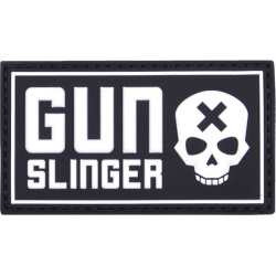 3D PVC Nášivka/Patch Gun slinger skull - čierna