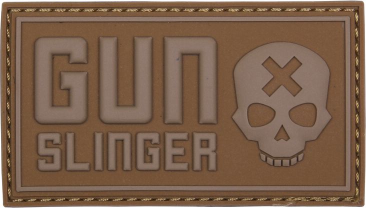 3D PVC Nášivka/Patch Gun slinger skull - coyote