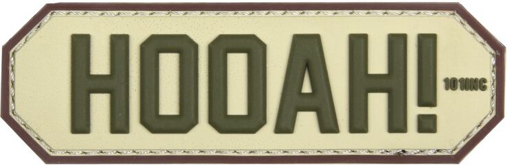 3D PVC Nášivka/Patch HOOAH! - piesková