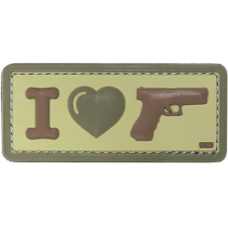 3D PVC Nášivka/Patch I Love my sidearm - coyote