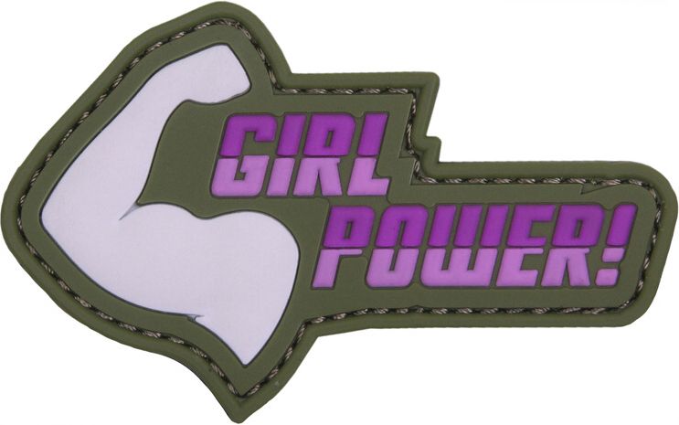 3D PVC Nášivka/Patch Girl Power! - ružová