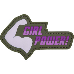 3D PVC Nášivka/Patch Girl Power! - ružová