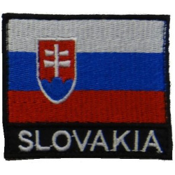 Textilná Nášivka/Patch SK vlajka + SLOVAKIA - farebná