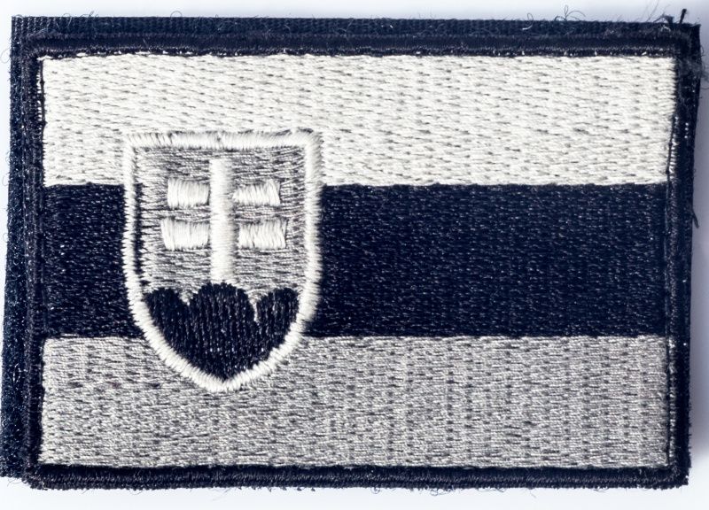Textilná Nášivka/Patch SK vlajka - čierna