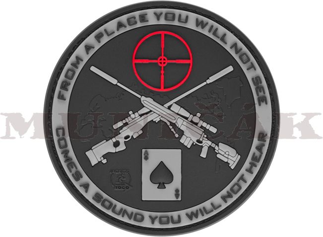 JTG 3D PVC Nášivka/Patch Sniper - šedá