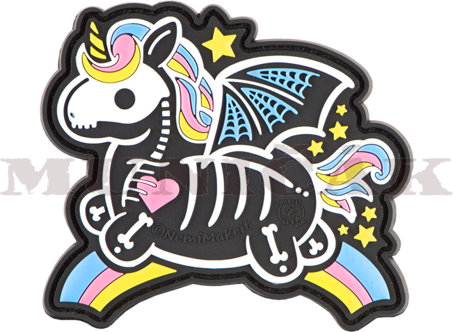 JTG 3D PVC Nášivka/Patch Skeleton Unicorn