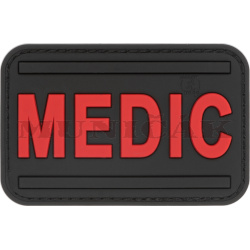 JTG 3D PVC Nášivka/Patch Medic - čierna / červená