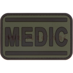 JTG 3D PVC Nášivka/Patch Medic - čierna / zelená