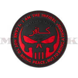 JTG 3D PVC Nášivka/Patch The Infidel Punisher - čierna / červená