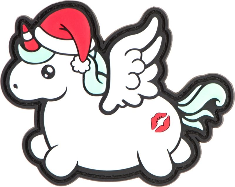 JTG 3D PVC Nášivka/Patch Christmas Unicorn - color