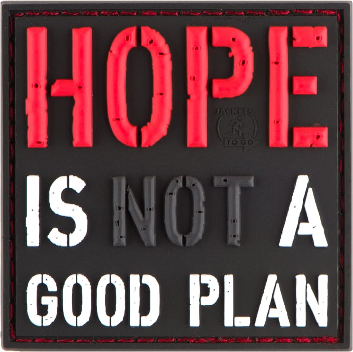 JTG 3D PVC Nášivka/Patch Hope - black / red