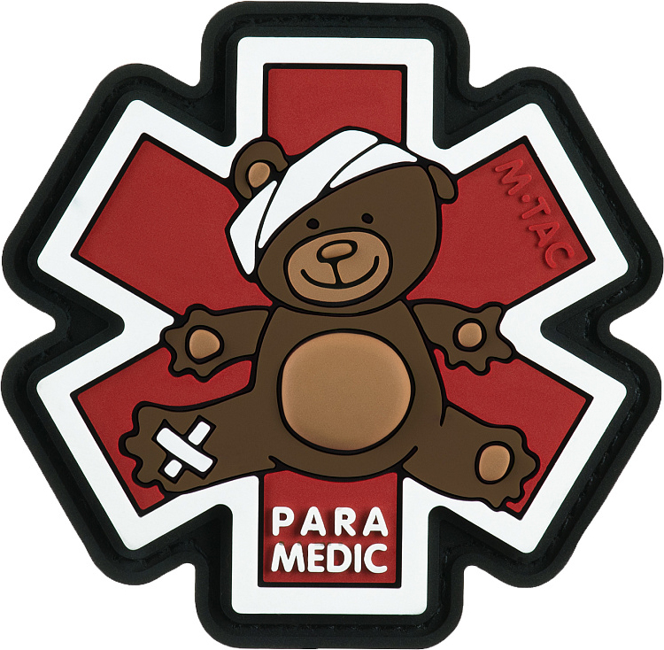 M-TAC 3D PVC Nášivka/Patch Paramedic Ursus - brown / black (51348341)