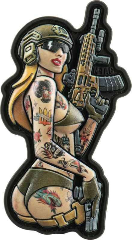 M-TAC 3D PVC Nášivka/Patch Tactical Girl No4 v.1 - color (51116214)