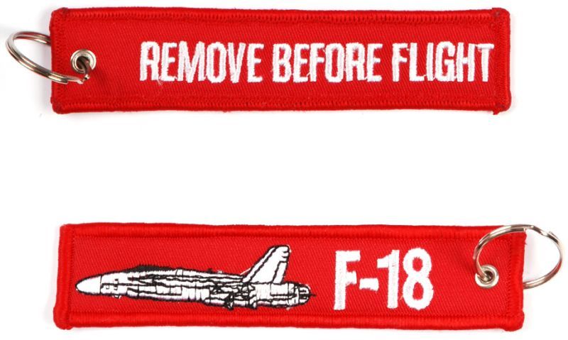 Kľúčenka Remove before flight + F-18