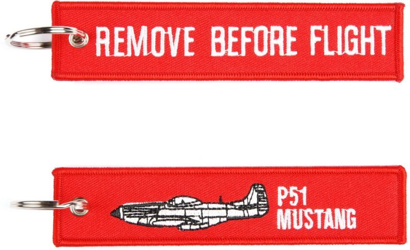 Kľúčenka Remove before flight + P51 Mustang