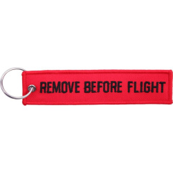 Kľúčenka Remove before flight - červená / čierna - červená/čierna