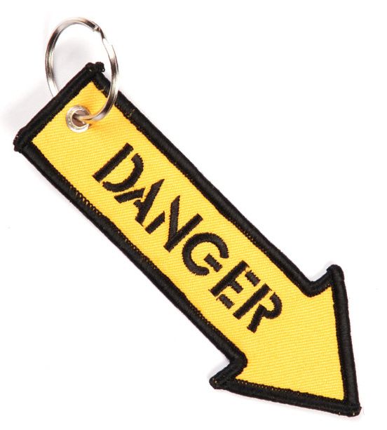 Kľúčenka Danger, šípka