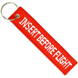 Kľúčenka Insert before flight - červená