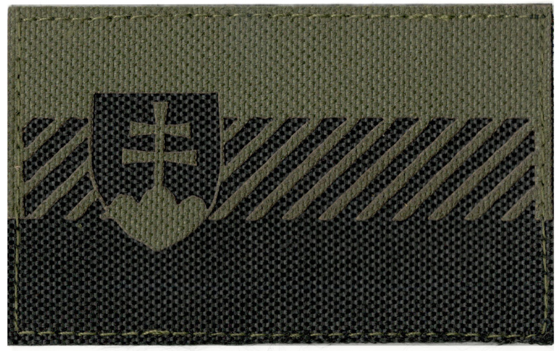 Textilná Nášivka/Patch SLOVAKIA FLAG Laser Cut - olive