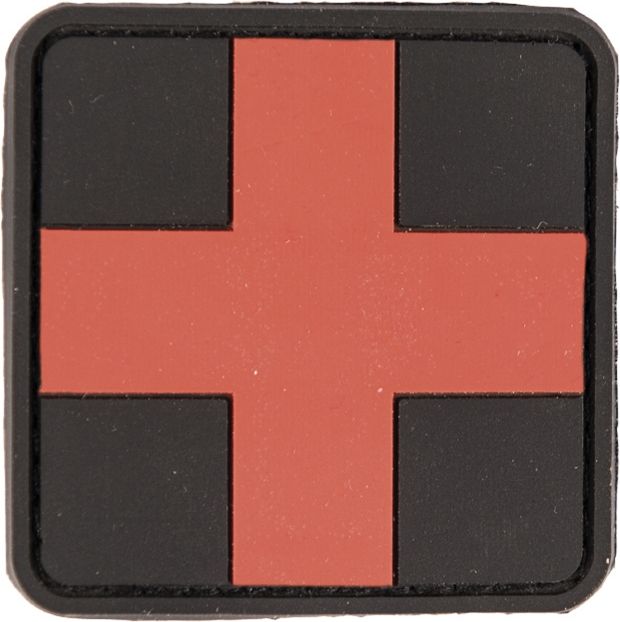 MILTEC 3D PVC Nášivka/Patch first aid pvc, 5,5x5,5cm - čierna (16830402)